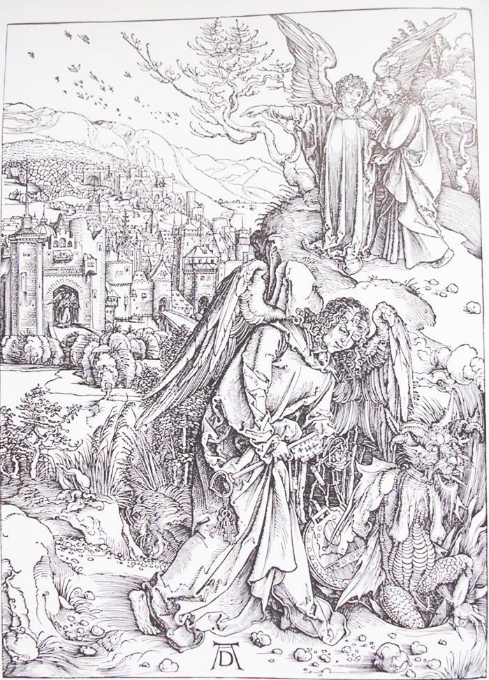 Drer: Der Engel mit dem Schlssel zum Abgrund, 1498