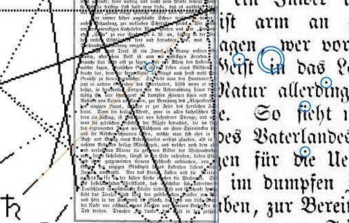 Ganz links der Saturnstrahl-Ausschnitt der astronomischen Uhr des Geburtstags von Ludwig P. T..
