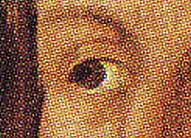 Friedrich I., Detail Auge