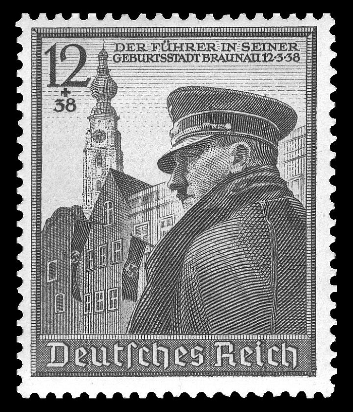 Briefmarke, Hitler in seiner Heimatstadt, 1939