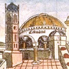 Schedel, Jerusalem, Detail, Tempel oben