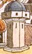 Schedel, Jerusalem, Detail, Turm 6 Uhr