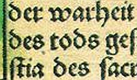 Text im Saturnstrahl der Uhr von 1338
