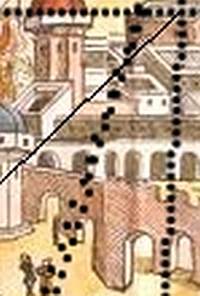 Schedel, Jerusalem, astron. Uhr, Titus, Saturnstrahl, Detail