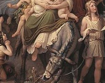 Kaulbach, Jerusalem, Detail, Esel