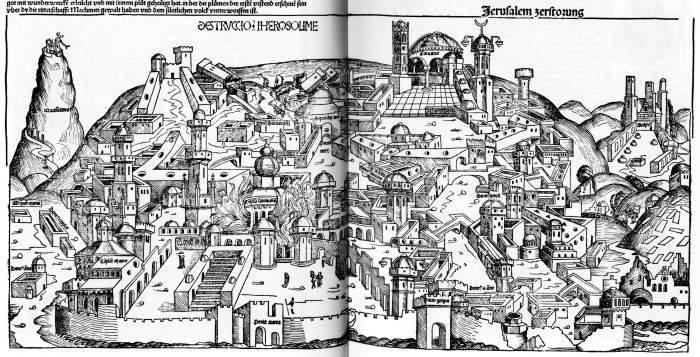Schedel, Jerusalem, aufgeschlagenes Buch