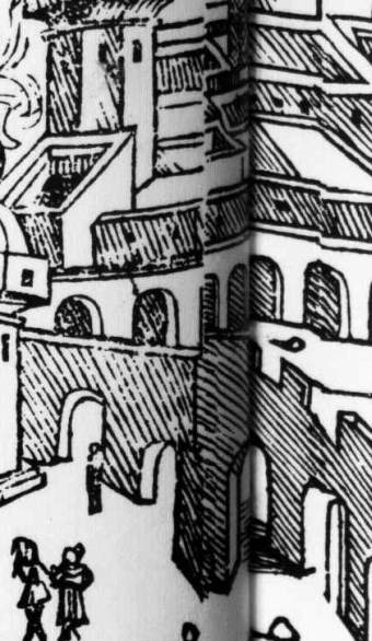 Schedel, Jerusalem, Buch aufgeschlagen, Bund, Detail