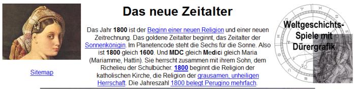 Weltgeschichtsspiele-Link, Das neue Zeitalter