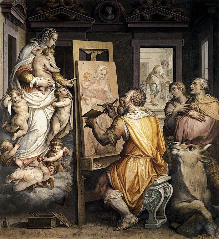 Vasari, Lukas malt die Jungfrau, nach 1565